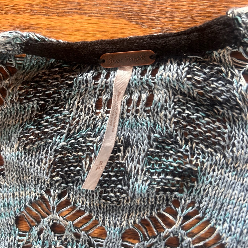 Free People Black and Gray Women's Sweater